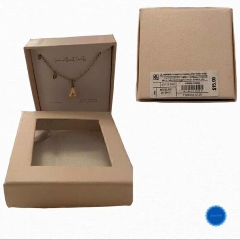 PINK Pearl and Cubic Zirconia Heart Necklace
